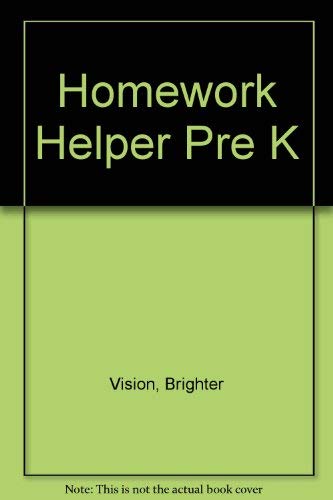 Imagen de archivo de Homework Helper Pre K a la venta por ThriftBooks-Atlanta
