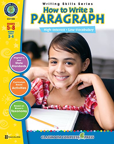 Imagen de archivo de How to Write a Paragraph, Grades 5-8 [With 6 Overhead Transparencies] a la venta por ThriftBooks-Dallas