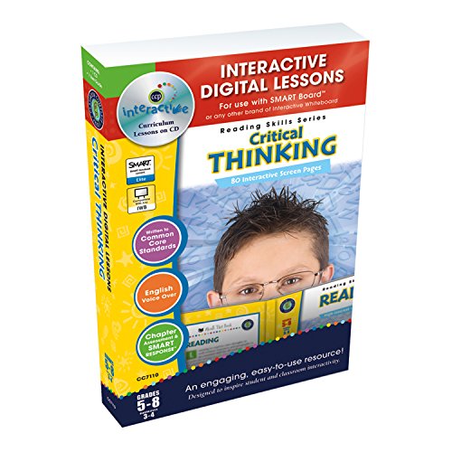 9781553195115: Critical Thinking Interactive Digital Lessons, Grades 3-8: 80 Interactive Screen Pages (Reading Skills)