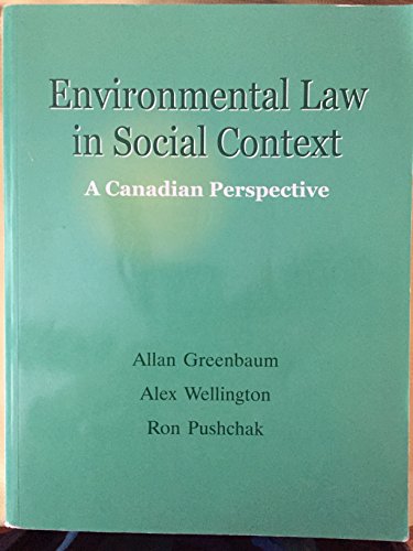 Imagen de archivo de Environmental Law in Social Context : A Canadian Perspective a la venta por Better World Books