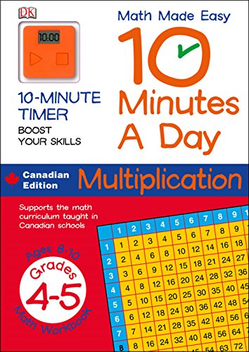 9781553632313: Math Made Easy 10 Minutes A Day Multiplication Grade 4-5