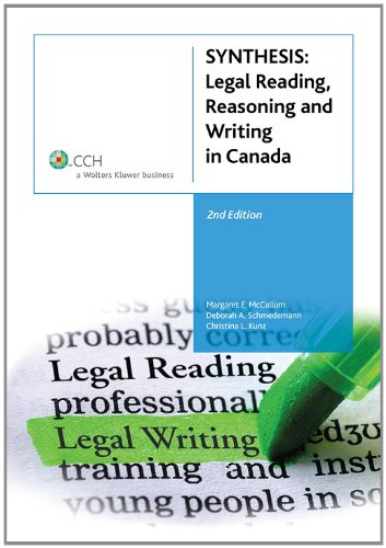 9781553678892: Synthesis : Legal Reading, Reasoning and Writing i