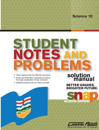 Imagen de archivo de Student Notes and Problems Solution Manual Science 10 a la venta por Book Deals