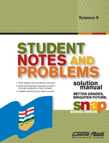 9781553714989: Student Notes and Problems Solution Manual Science 9