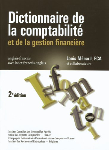 Stock image for Dictionnaire de la comptabilite for sale by Ammareal