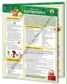 Stock image for Raw Food Superfoods: 4 Page Bi-Fold Laminated Reference Cards - Learn Living Food Tips, Tricks & Veg for sale by Once Upon A Time Books