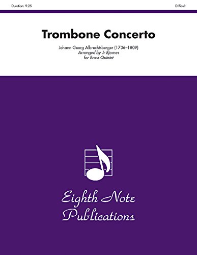 Stock image for Trombone Concerto: Alto Trombone Feature, Score & Parts (Eighth Note Publications) for sale by Magers and Quinn Booksellers