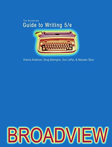 9781554810000: The Broadview Guide to Writing