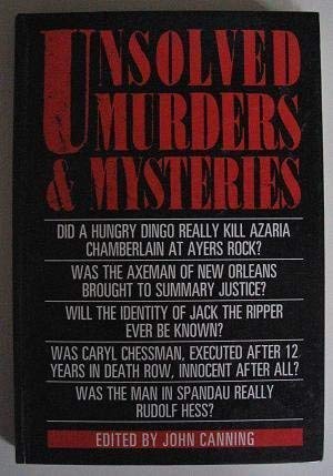 Imagen de archivo de Unsolved Murders and Mysteries a la venta por Bibliomania Book Store