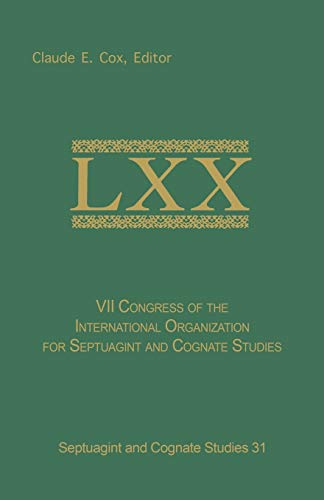 Stock image for VII Congress of the International Organization for Septuagint and Cognate Studies, Leuven, 1989 for sale by The Bookseller
