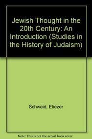 9781555406929: Jewish Thought in the 20th Century: An Introduction (Studies in the History of Judaism)