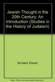 Jewish Thought in the 20th Century: An Introduction.; Translated by Amnon Hadary