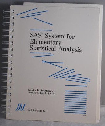 Beispielbild fr SAS System for Elementary Statistical Analysis zum Verkauf von Wonder Book