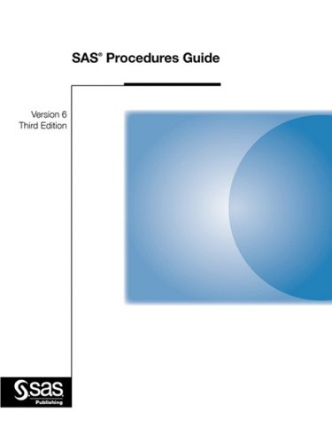 Beispielbild fr SAS Procedures Guide : Version 6 zum Verkauf von Better World Books