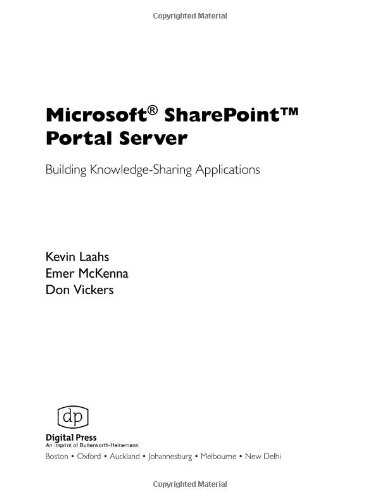 Beispielbild fr Microsoft SharePoint Portal Server: Building Knowledge Sharing Applications (HP Technologies) zum Verkauf von Books From California