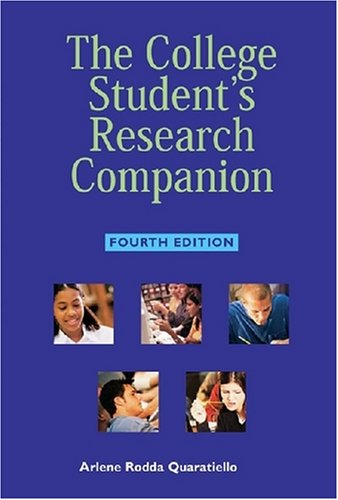 College Student's Research Companion (9781555705886) by Quaratiello, Arlene Rodda