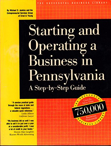 Stock image for Starting and Operating a Business in Pennsylvania for sale by ThriftBooks-Atlanta