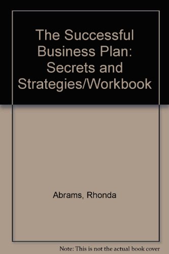 Beispielbild fr The Successful Business Plan: Secrets and Strategies/Workbook zum Verkauf von dsmbooks