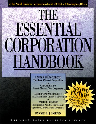 Imagen de archivo de Essential Corporation Handbook a la venta por Better World Books