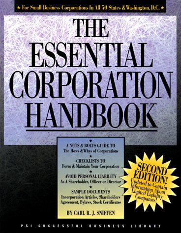 Stock image for Essential Corporation Handbook for sale by Better World Books
