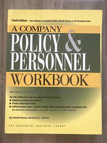 Company Policy and Personnel Workbook - Ramey, Ardella