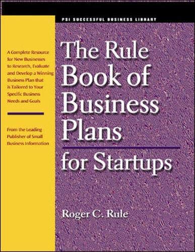 Stock image for Rule Book Business Plans for Startups for sale by ThriftBooks-Atlanta