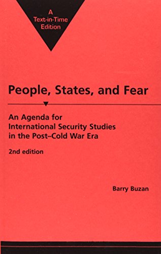 Beispielbild fr People, States, and Fear : An Agenda for International Security Studies in the Post-Cold War Era zum Verkauf von Better World Books