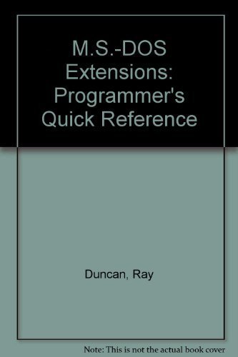 9781556152122: M.S.-DOS Extensions: Programmer's Quick Reference
