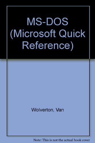 9781556153396: M. S.-DOS Commands: Microsoft Quick Reference