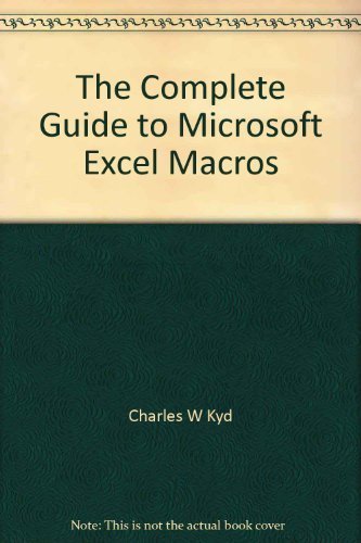 Beispielbild fr Complete Guide to Microsoft Excel Macros zum Verkauf von Better World Books