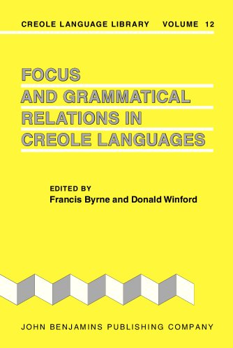 Beispielbild fr Focus and Grammatical Relations in Creole Languages (Creole Language Library) zum Verkauf von Books From California