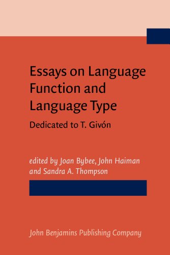 Beispielbild fr Essays on Language Function and Language Type: Dedicated to T. Giv n zum Verkauf von Books From California