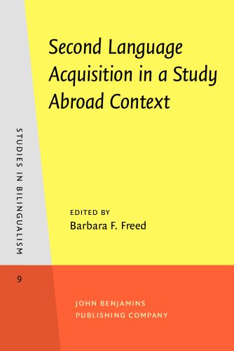 Beispielbild fr Second Language Acquisition in a Study Abroad Context (Studies in Bilingualism, Vol 9) zum Verkauf von medimops