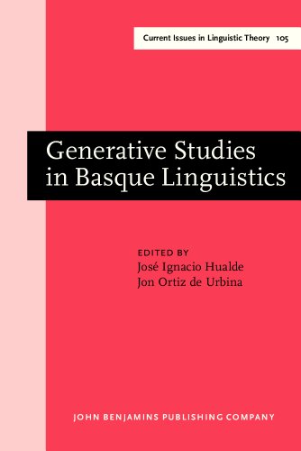 Stock image for Generative Studies in Basque Linguistics (Current Issues in Linguistic Theory) for sale by Books From California