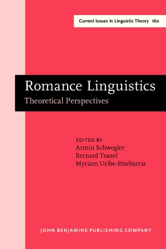 Beispielbild fr Romance Linguistics: Theoretical Perspectives. Selected papers from the 27th Linguistic Symposium on Romance Languages (LSRL XXVII), Irvine, 20 "22 February, 1997 (Current Issues in Linguistic Theory) zum Verkauf von Books From California