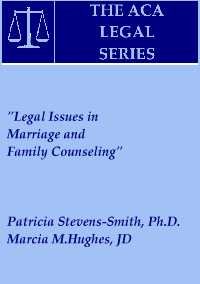 Beispielbild fr Legal Issues in Marriage and Family Counseling zum Verkauf von Better World Books