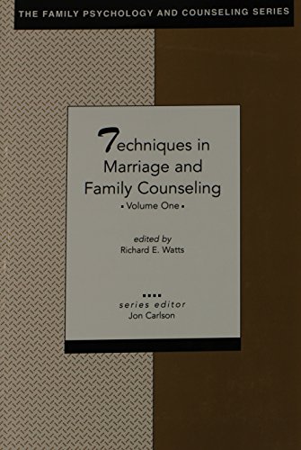Imagen de archivo de Techniques in Marriage and Family Counseling, Vol. 1 (The Family Psychology and Counseling Series) a la venta por BooksRun