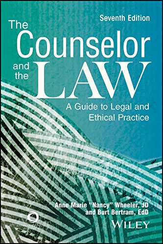 Beispielbild fr The Counselor and the Law: A Guide to Legal and Ethical Practice zum Verkauf von BooksRun