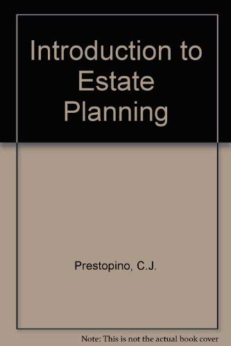 Stock image for Introduction to Estate Planning for sale by Bingo Used Books