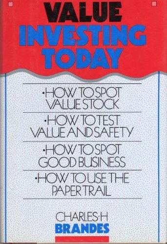 Imagen de archivo de Value Investing Today a la venta por Top Notch Books