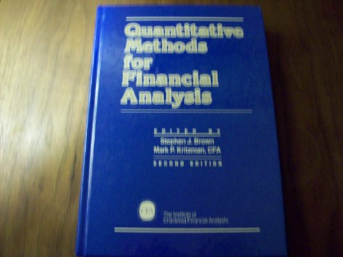 Imagen de archivo de Quantitative Methods for Financial Analysis a la venta por Mr. Bookman