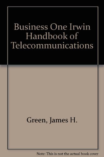 Imagen de archivo de The Irwin Handbook of Telecommunications a la venta por Hawking Books