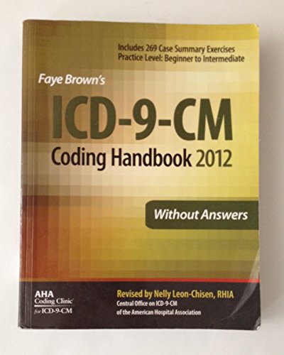 Beispielbild fr ICD-9-CM Coding Handbook, Without Answers, 2012 Revised Edition zum Verkauf von Better World Books