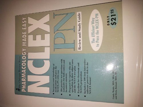 Beispielbild fr Chicago Review Press Pharmacology Made Easy for NCLEX-PN Review and Study Guide (Pharmacology Made Easy for NCLEX series) zum Verkauf von Wonder Book