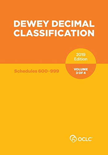 Imagen de archivo de Dewey Decimal Classification, January 2019, Volume 3 Of 4 a la venta por TextbookRush