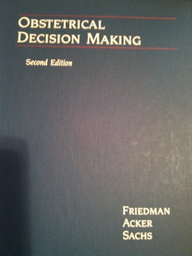 Beispielbild fr Obstetrical Decision Making zum Verkauf von Anybook.com