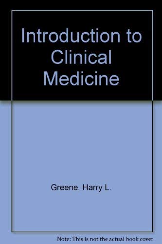 Beispielbild fr Introduction to Clinical Medicine zum Verkauf von Wonder Book