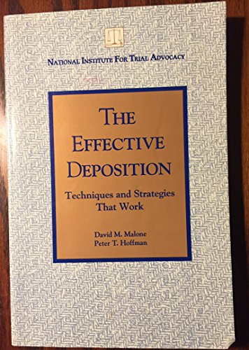 Imagen de archivo de The effective deposition: Techniques and strategies that work a la venta por ThriftBooks-Atlanta