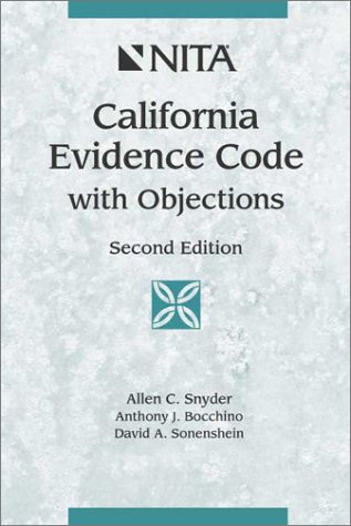 9781556816642: California Evidence Code With Objections