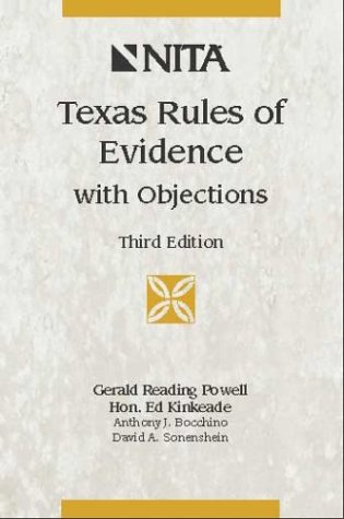 Beispielbild fr Texas Rules of Evidence with Objections zum Verkauf von Wizard Books